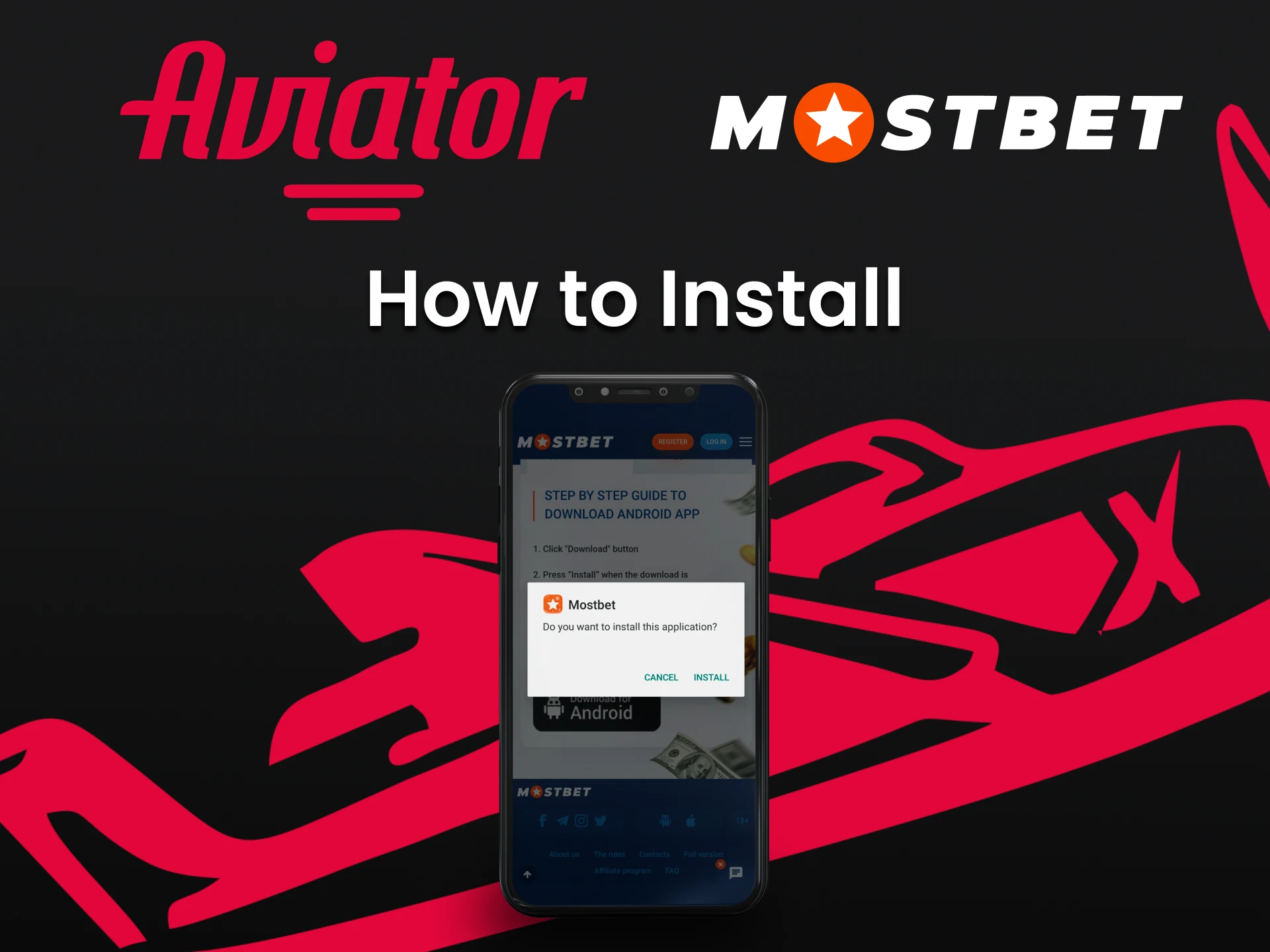 Install the Mostbet app for Android on your smartphone.